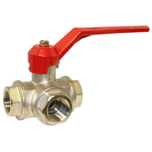 Brass Ball Valve - 3 Way - T Port - Leengate Valves